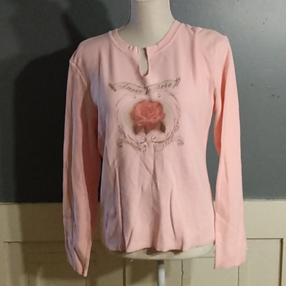 Maurice’s pink rose thermal shirt